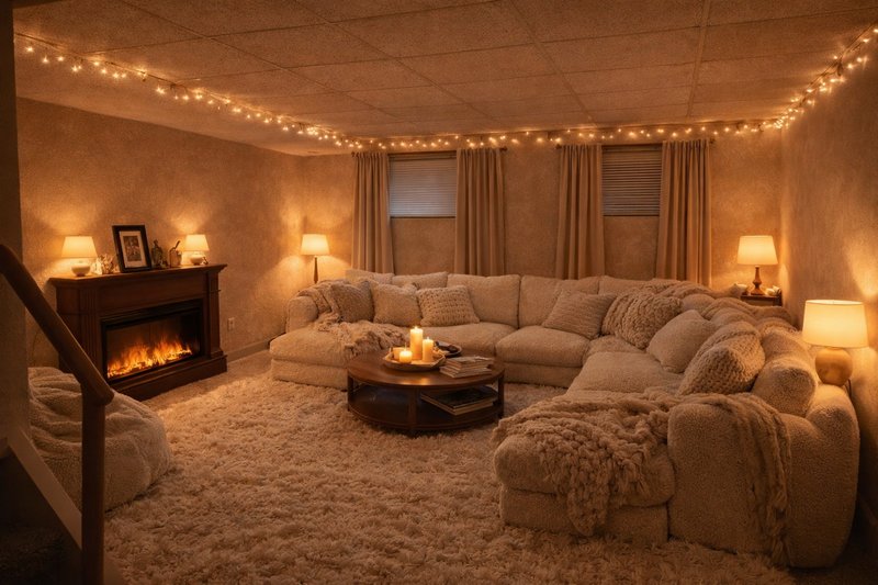 Basement transformed to Cozymaxxing style