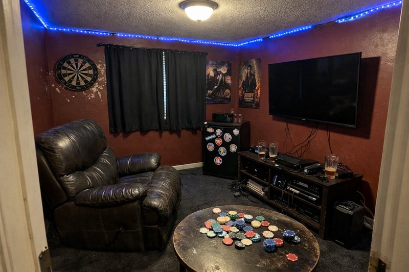 Man cave before AI renovation